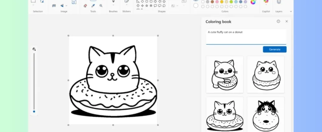 Microsoft Paint Can Now Create AI-Generated Coloring Books