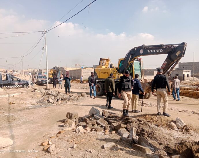 PM praises KPT as anti-encroachment drive recovers 12 acres of state land in Karachi