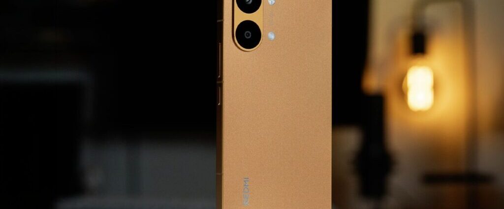 Gold smartphone with dual cameras