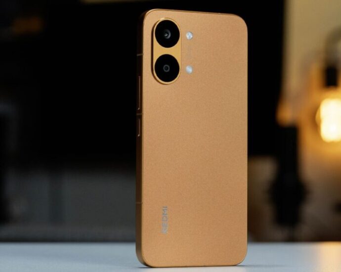 Gold smartphone with dual cameras
