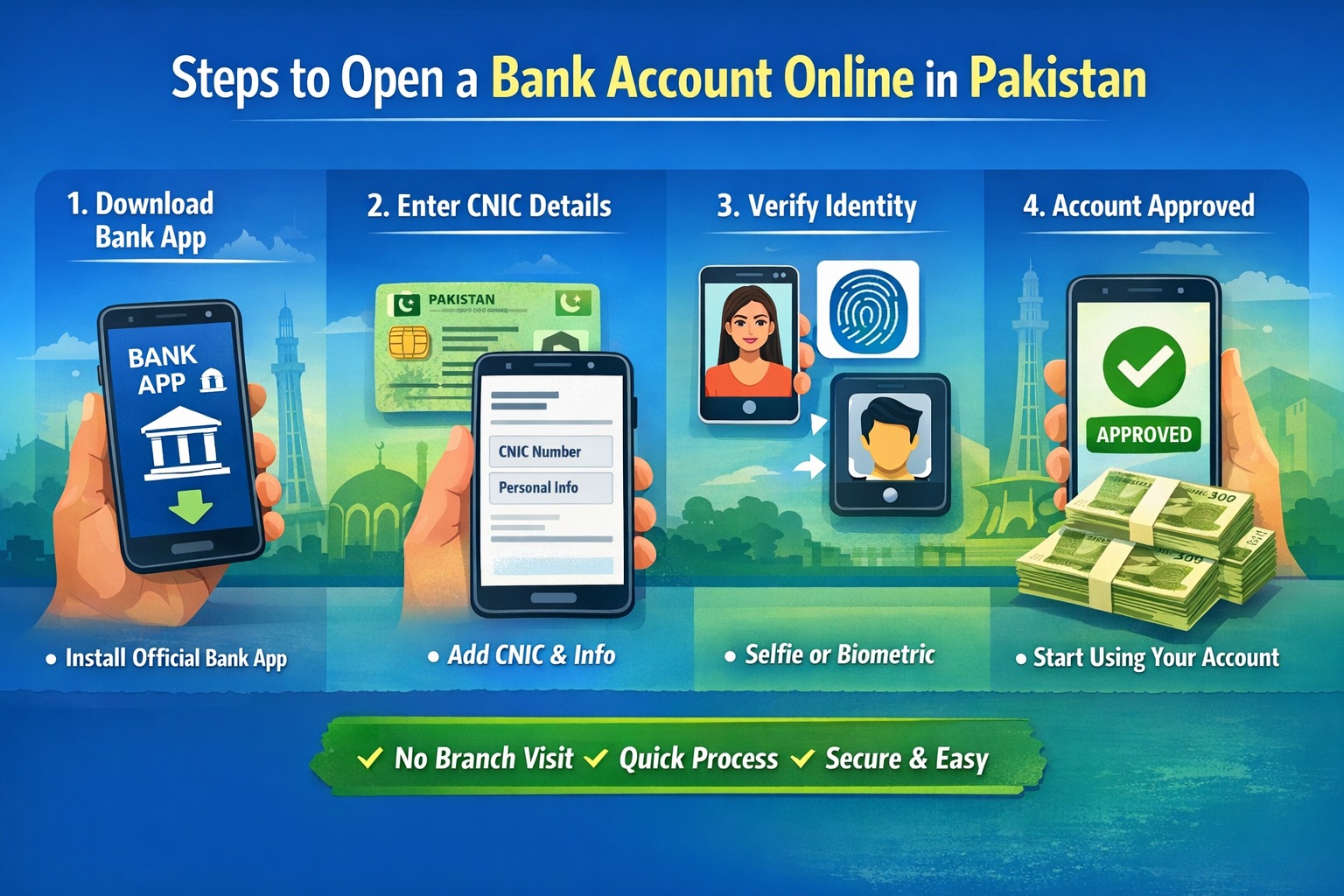 How to Open a Bank Account Online in Pakistan