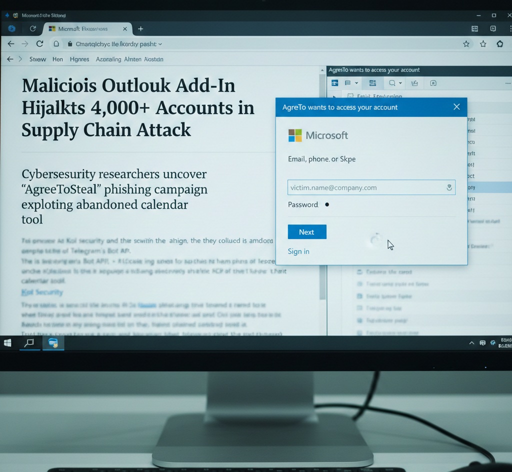 Malicious Outlook Add-In Hijacks 4,000+ Accounts in Supply Chain Attack