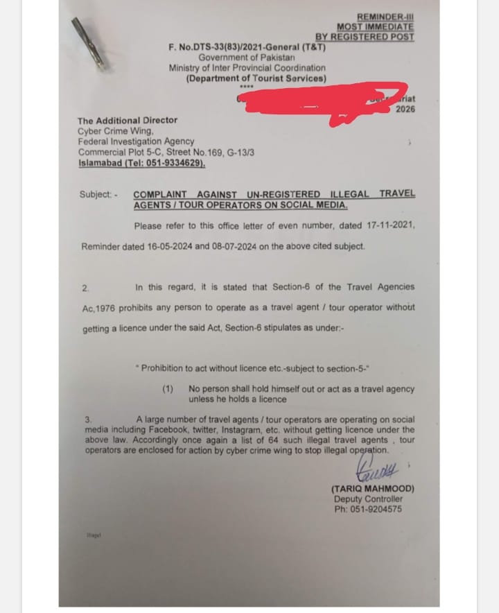 FIA Cracks Down on 64 Illegal Travel Operators in Islamabad