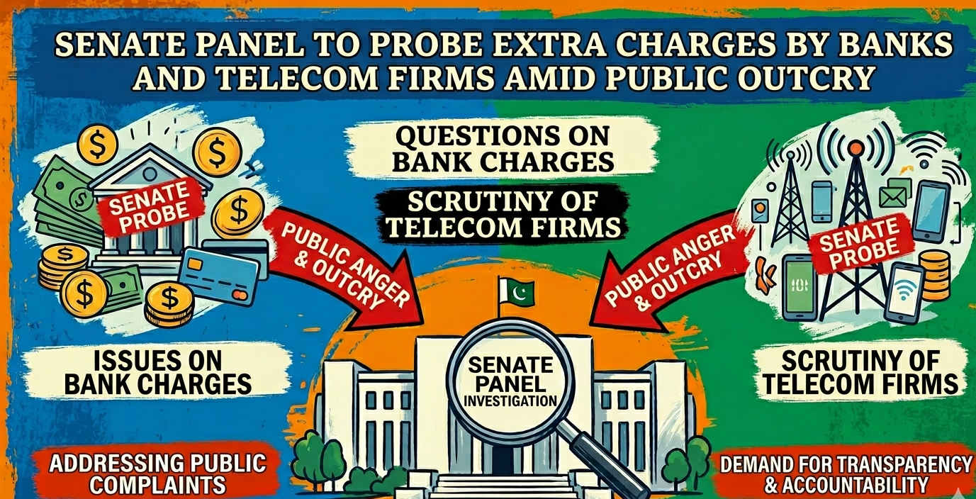 Senate Panel to Probe Extra Charges by Banks, Telecom Firms Amid Public Outcry