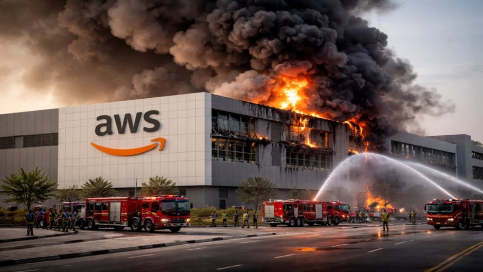 Iranian Missile Triggers Fire at AWS UAE Data Centre, Services Disrupted