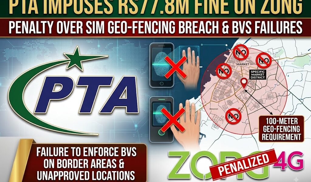 PTA Slaps Rs77.8 Million Fine on Zong Over Geo-Fencing Breach in SIM Sales