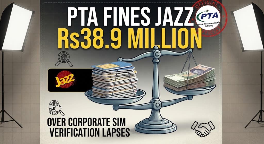 PTA Fines Jazz Rs38.9 Million Over Corporate SIM Verification Lapses